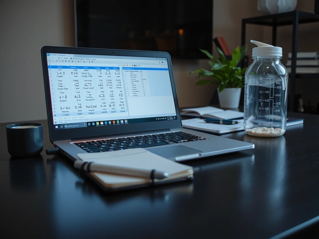 Pracownicy FitFuel analizujący suplementy przy biurku