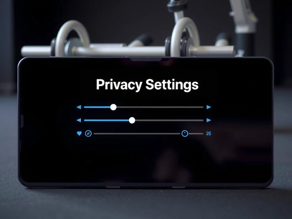 Interfejs ustawień prywatności na tablecie